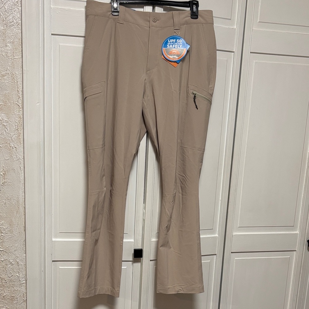 Columbia Men's Tan PFG, Omni shade Pants with UPF 50+ Protection size 34X30 NWT